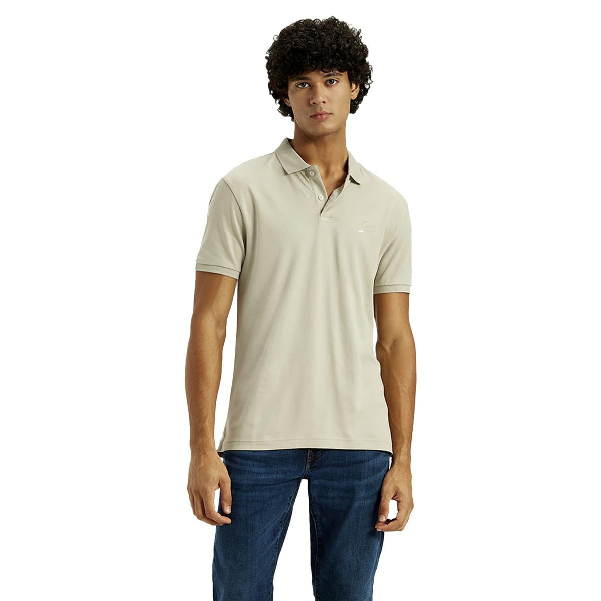 levi's Men's Solid Slim Fit Polo T-Shirt, 004LY-0003, L Beige-picture-26