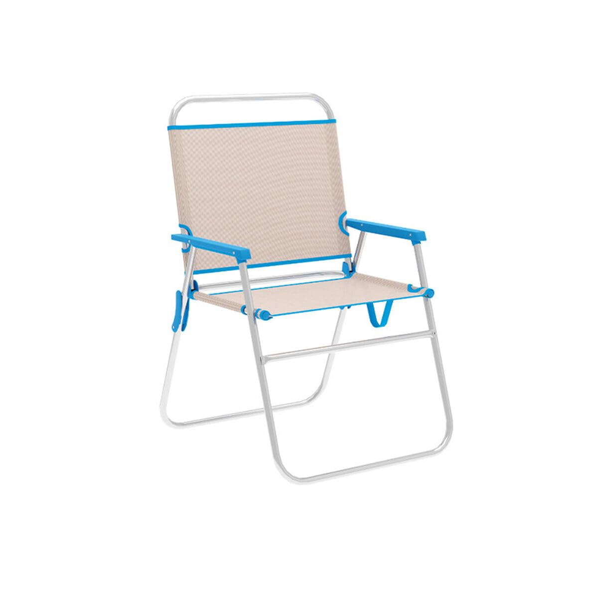 Marbueno Silla Plegable Azul Beige 52 x 80 x 56 cm