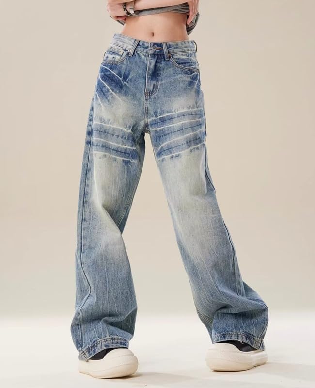 Baggy Jeans for Woman Men High Waisted Wide Leg Sweatpants Jeans Y2K Loose Denim Sweatpants Casual Clothes3