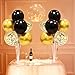 ZJDHPTY Black and Gold Party Decorations 4 Set Balloon Stand Table Centerpieces for Men's Women's Birthday Wedding Retirement Anniversary New Years Graduation Decorations 2026