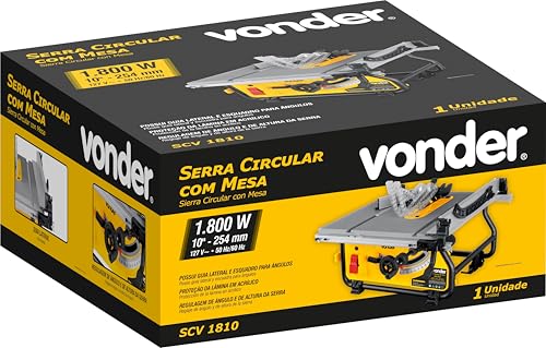 Vonder, Serra Circular Com Mesa, 10", 1.800 W, 127 V~, Scv 1810.