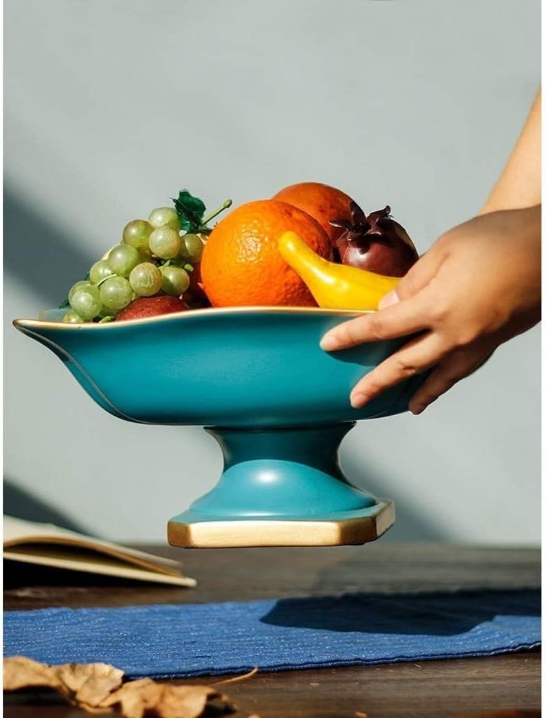 中国の創造的なリビングルームのコーヒーテーブルセラミック大きなフルーツプレートホーム新しい中国の軽いフルーツプレートの装飾装飾品