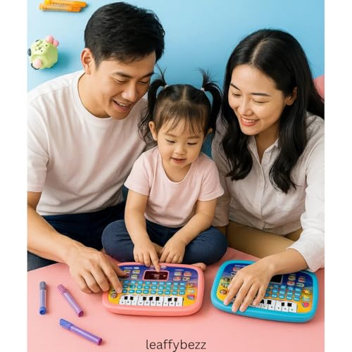 Image of Toys Educational Learning Laptop Toy for Kids with LED Display,Voices, Poems, Words, Q&A, Sound and Piano Learn Alphabets, Numbers, Math, Spelling, , (Multicolour, 3 Year+)