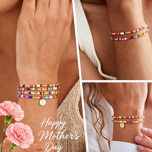 Image of Turandoss Colorful Beaded Bracelets Gifts for Teen Girls Gifts Trendy Stuff