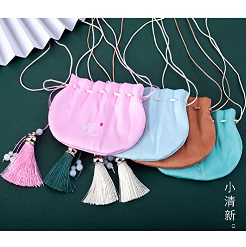 Bolsas de Saco de Seda para Joyería, 4 Piezas, Verde miniatura 3
