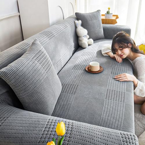 Housse de canapé en velours extensible 1 à 5 places pour salon
