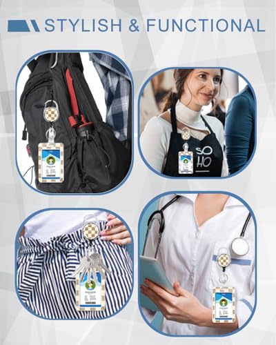 Ceckooty IDBADAGE01 Id Badge Holder With Lanyard And Retractable Clip thumb #4
