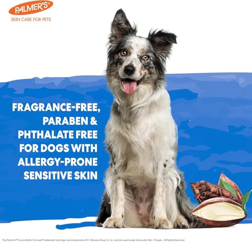 Image of Palmer's for Pets Hot Spot and Itch Relief Spray for Dogs with Cocoa Butter - Conditioning No-Rinse Skin Allergy Relief Mist with Vitamin E, Fragrance Free Formula, 8 Fl Oz - 2 Pack