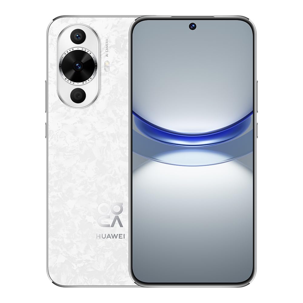 HUAWEInova 12s Smart Phone, 6.7" 120 Hz OLED Display, 66W SuperCharge Turbo 2.0, 4500 mAh battery, 60MP Ultra Wide Angle Selfie Camera, 256GB Storage, EMUI 14, White