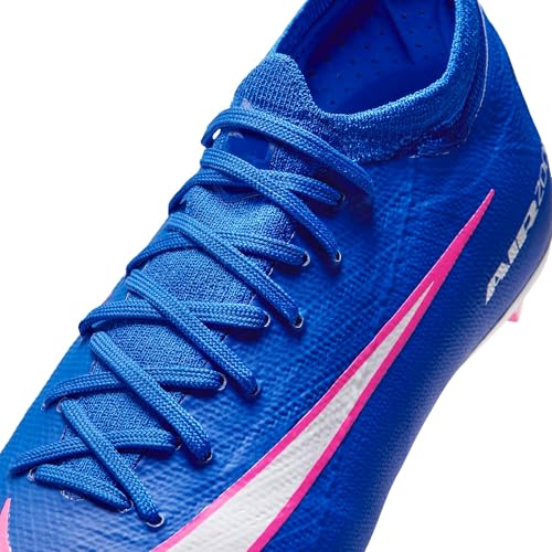 Nike Jr Zm Vapor 16 Pro FG, zapatillas de fútbol para césped natural en color azul y blanco 6