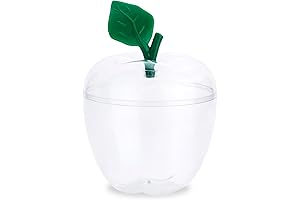 Large Clear Plastic Apple Container Jar