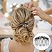 COMNICO 6 Pcs French Hair Side Combs, Women Hair Comb Accessories Set Plastic Twist Decorative Comb Hair Clips 4 Colors Bridal Wedding Veil Teeth Hair Combs for Multiple Hairstyles Girls Women