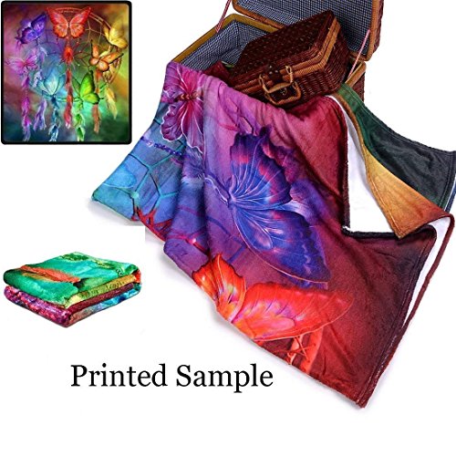 Personalized Customize Throw Blanket Bed Blanket Made Custom From Your Photo Into Soft Fabric Velvet Plush Fleece Keepsake Gift Personalized Your Photo Image Text Picture Printed (Standard 50"X60") #TOP1