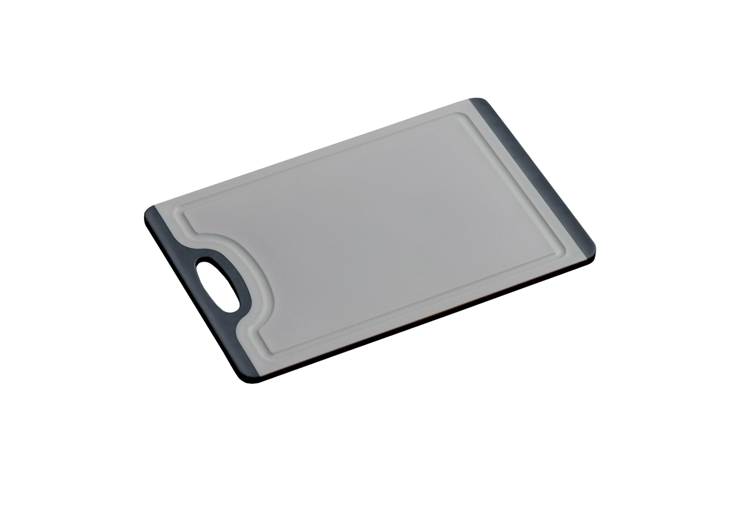 Kesper Chopping Board, Material: Plastic (PP/TPE), Dimensions: 23.5 x 14 x 0.75 cm, Colour: Grey/Black, 30882
