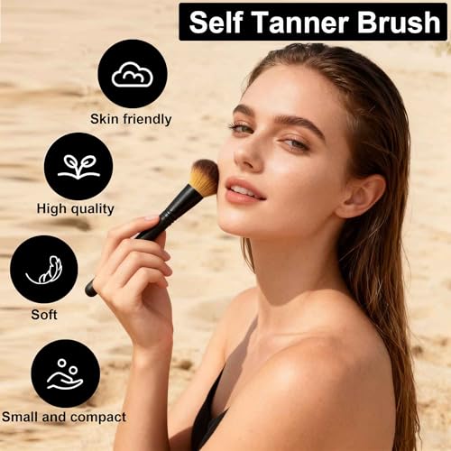 Image of Tanning Mitt Self Tanner Mitt 2 in 1 Set Self Tanning Mitt - Tanning Glove Self Tan Mitt Tanning Mitts Self Tanner Brush Self Tanner Glove for Face,Body