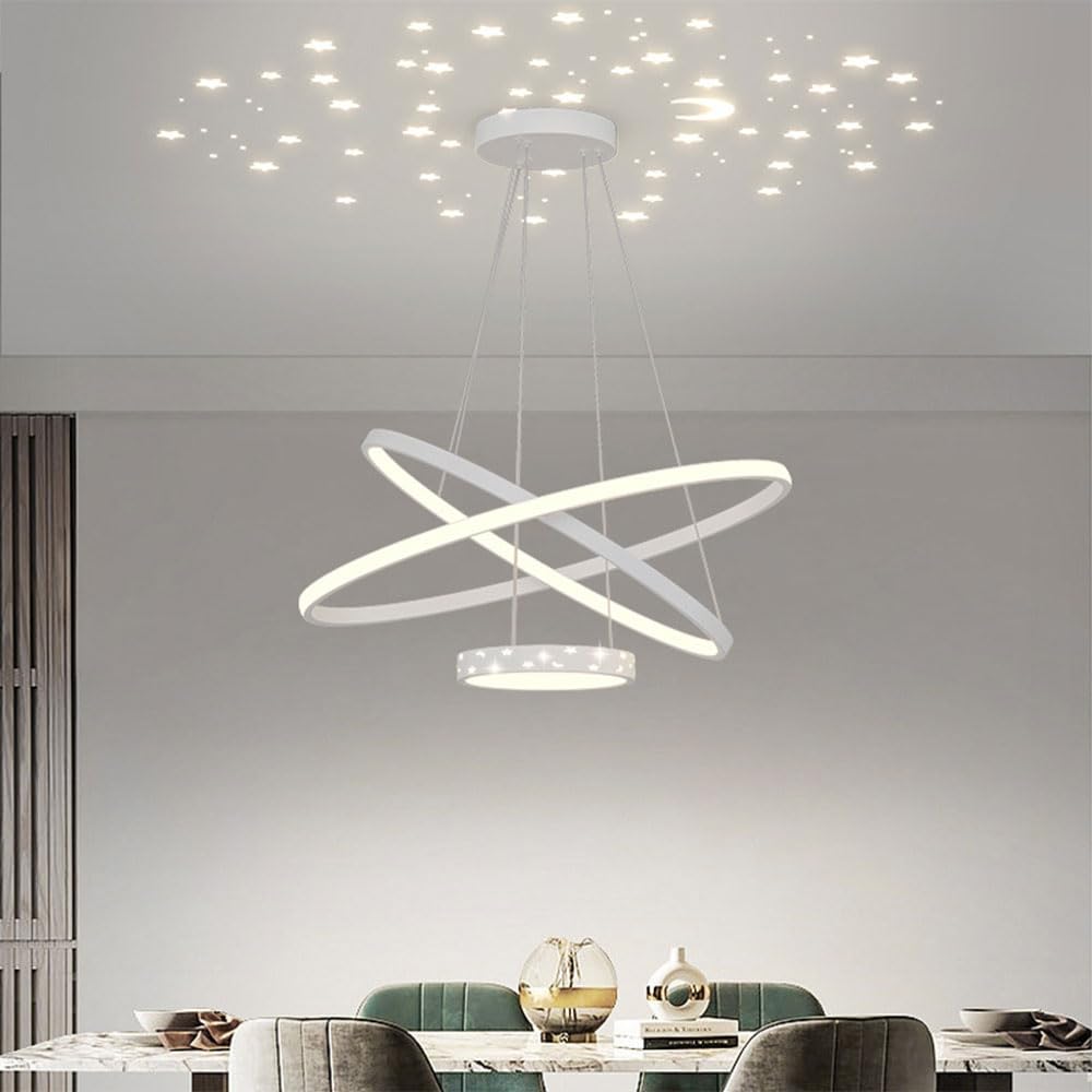 Pendant light LED dimmable 48W lustre suspension pour bibliothèque
