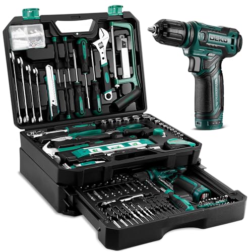 DEKOPRO 12V Drill and 238-Piece Toolbox Set