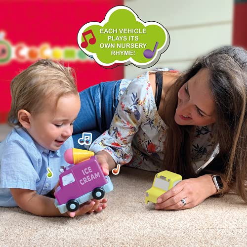 Wow! Pods Cocomelon Toys Build & Reveal Musical Vehicles | School Bus Fire Engine And Ice Cream Van | Sounds And Songs With Mystery Surprise Reveal | For Toddlers, Girls And Boys | Ages 2 + #TOP3