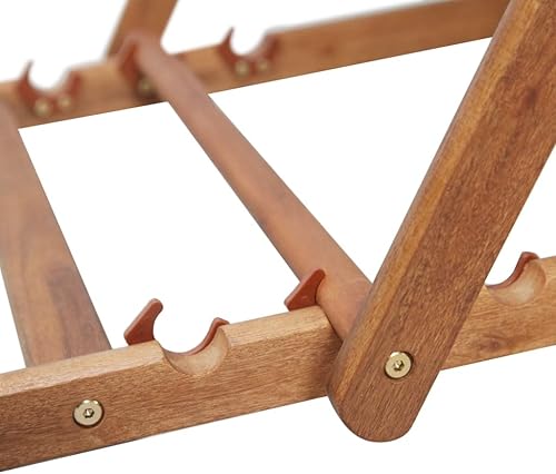 Vista 15 de vidaXL - Silla de playa plegable (tela y marco de madera), color azul