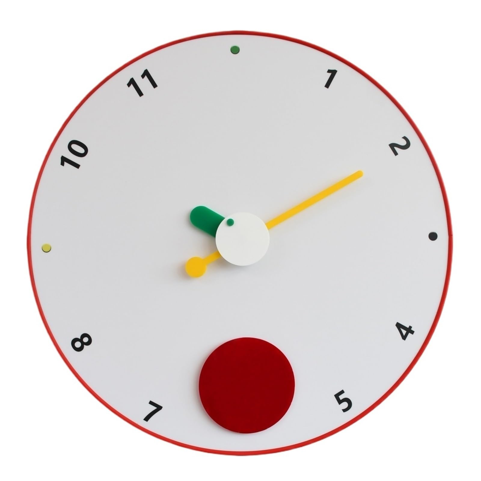 Mq5rB8u1 Living Room Modern minimalist silent wall clock battery powered mix and match Clear and easy to read(White)