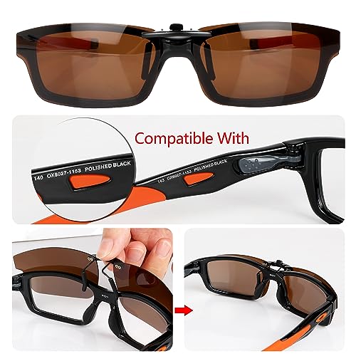 Image of Polarized CLIP-ON Sunglasses for Oakley Crosslink OX8027 53x17