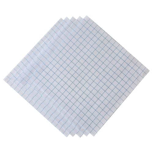 Pre-Cut 14 Count Easy Count Aida with Washable Grid Lines Cross Stitch Fabric Pack, 11.8x11.8inches, Set of 5pieces