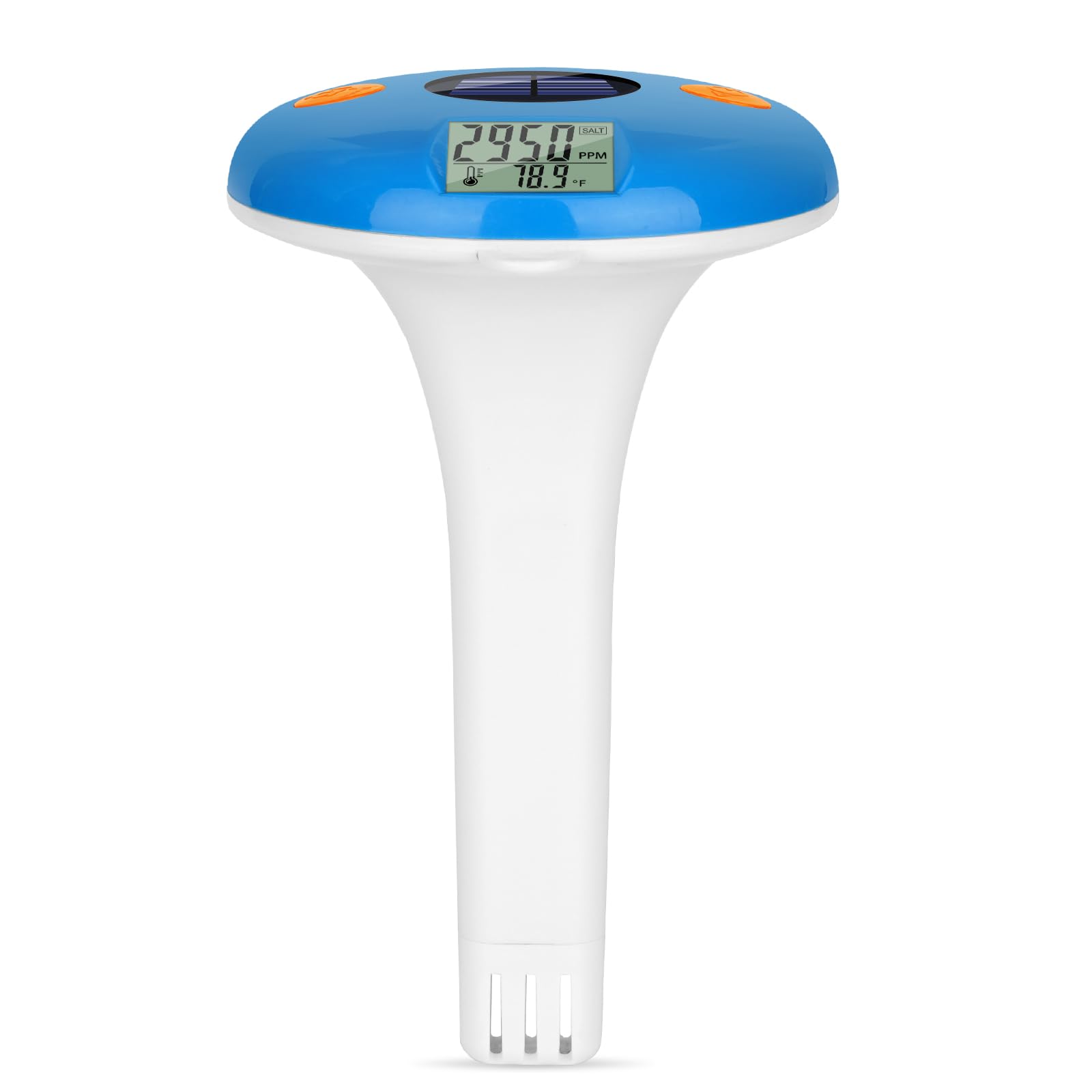 YINMIK Testeur de Salinité Flottant pour Piscine et Spa, Numérique à Énergie Solaire, Mesure Sel et Température, Idéal Piscine d'Eau Salée et Jacuzzi