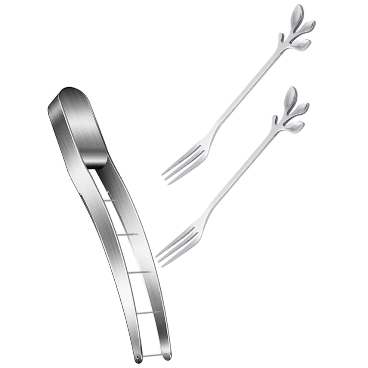 LALADEFIEE 1Set Multipurpose Watermelon Cutter Fruit Cutting Tool with Fork for Easy Serving Includes Watermelon Cubes Slicer and Fruit Forks for Summer Parties