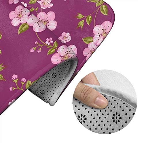 SHEYZYLTD Badematte + Konturmatte + Toilettendeckelbezug Schöne Blume 3 Stück Badematte Set, mit rutschfester Klebeunterseite – Bild 6