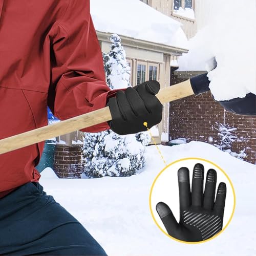 FEWTUR Luvas de corrida de inverno para homens e mulheres – Luvas de caminhada impermeáveis para cli