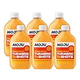 MOJU Turmeric Dosing Bottles (6x420ml Pack, 42 Shots), Exercise Recovery, Natural Ingredients, No Added Sugars or Sweeteners, Vegan