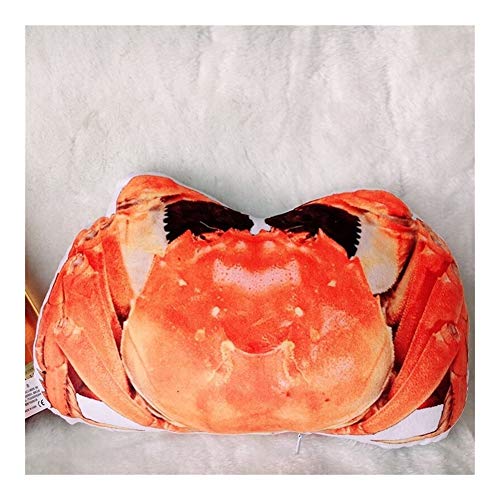 NOBRAND Creative Plush Toy Personality Simulation Animal Pillow Vivid Fashion Stuffed Toys Removable Washable Cushion Gift Pillows Bed, Lap, Sofa (Color : Crab, Size : M)