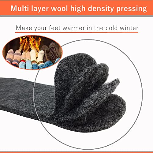 Wool Felt Warm Insoles, Winter Shoe Insoles，Natural Warm Lambs Wool Insoles For Kids Women (Wonen's 5/Kids) #TOP3