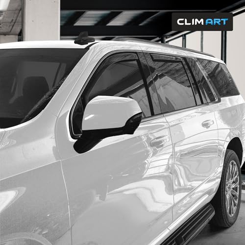 Image of CLIM ART in-Channel Incredibly Durable Rain Guards for Cadillac Escalade ESV 2021-2026, Original Window Deflectors, Vent Window Visors, Vent Deflector, 4 pcs. - 621318