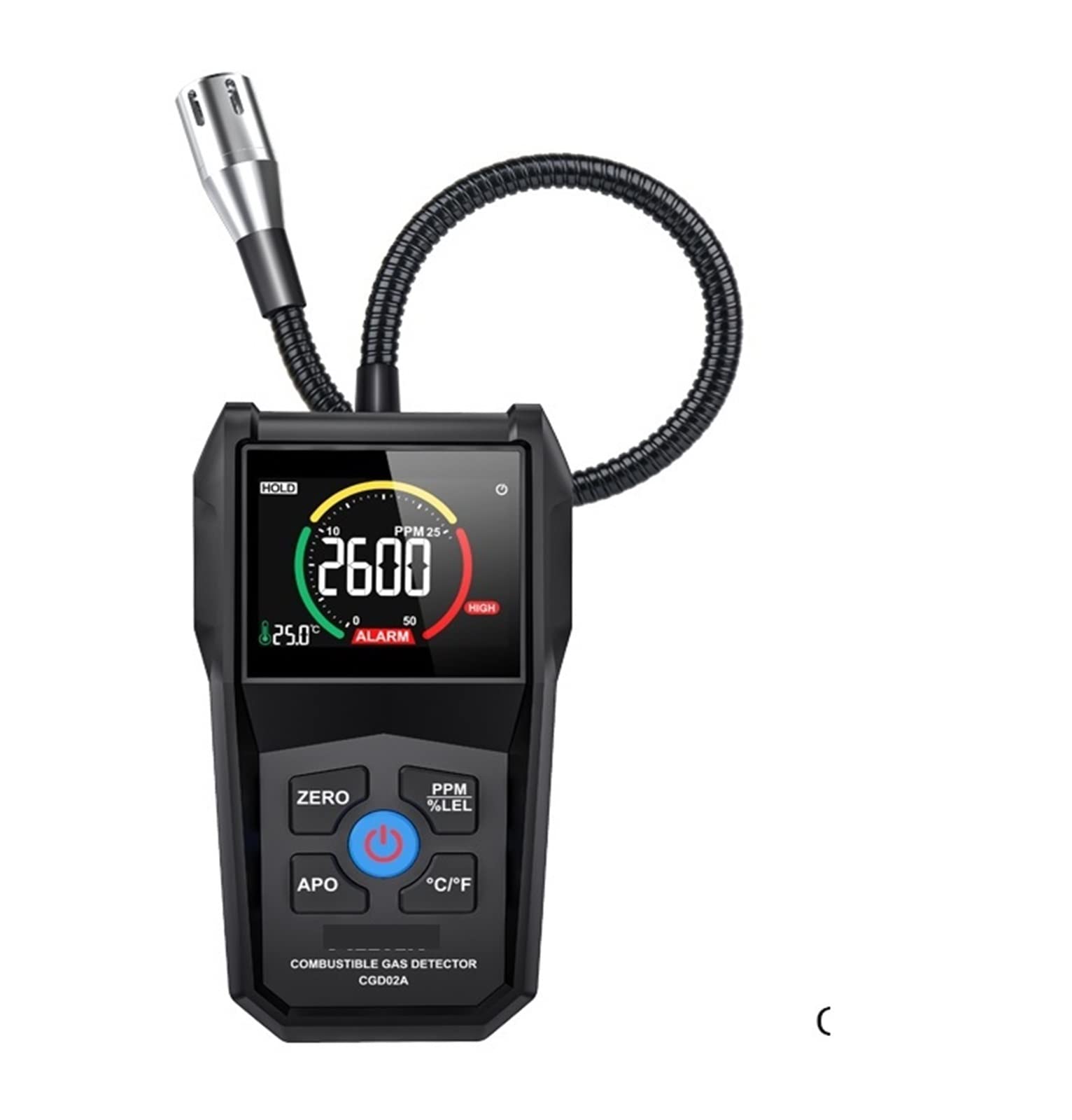 Alaias Pre-Calibrated, Ultra-Long Standby Time Color Screen Gas Analyzer Combustible Gas Leak Detector Gas Meter Petroleum Detection Sound Alarm Ppm Meter Air Analyzer Tester With Industrial-Grade Sensor, Da