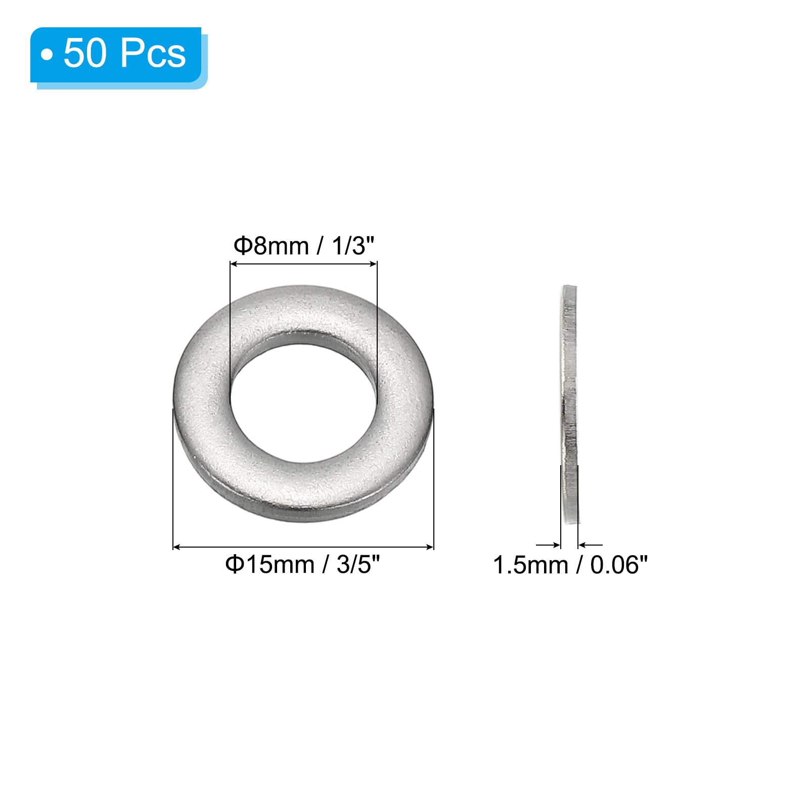 PATIKIL 304 Stainless Steel Flat Washer - Image 2
