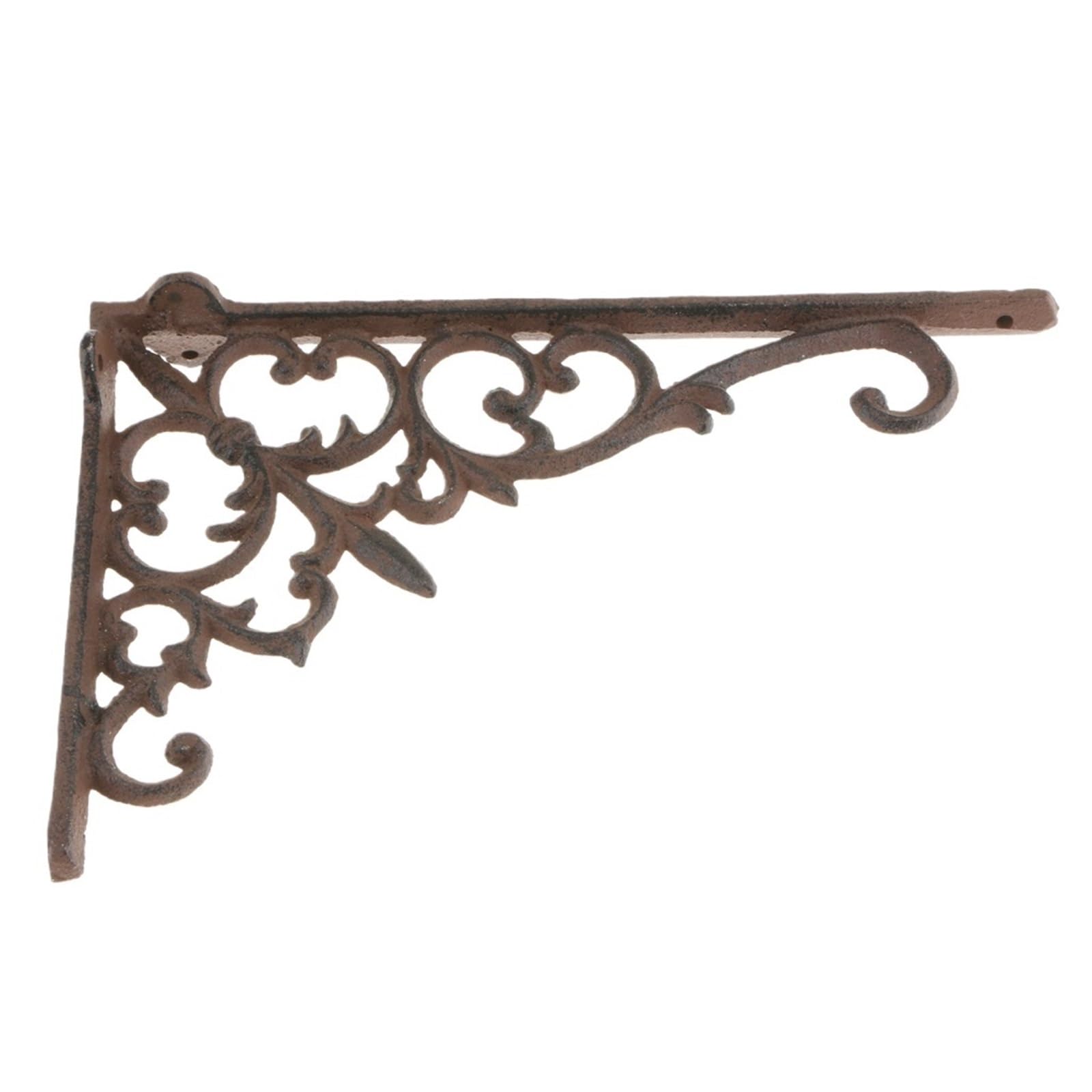 Decorative Shelf Brackets Vintage Cast Iron Wall Mounted Storage Shelf Bracket Support(L)
