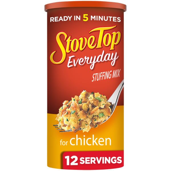 Image of Stove Top Stuffing Mix Variety Pack, Turkey Stuffing & Everyday Stuffing for Chicken, Instant Side Dish, Ready in 5 Minutes, Savory Seasoned Bread Mix (Variety Pack of 2)