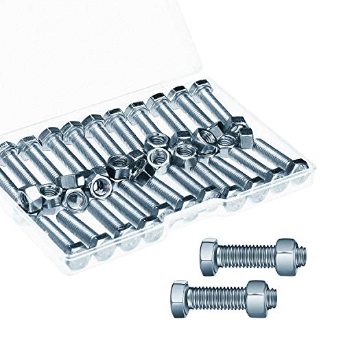 Auger Shear Pins Bolts and Nuts Steel Metal Bolts Nuts Compatible with Honda Snowblower HS1132 HS624 HS828 HS928 HS724 (30)