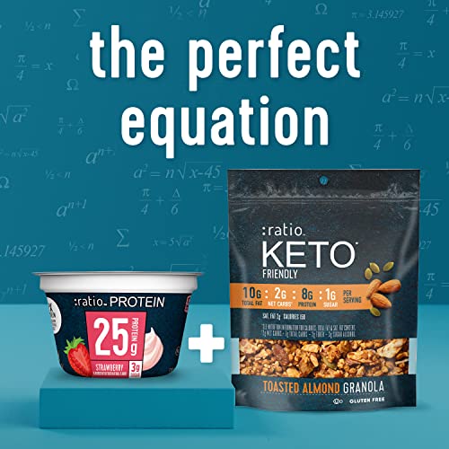 Ratio Protein Strawberry Yogurt Cultured Dairy Snack Cup, High Protein Snack, 5.3 Oz #TOP4