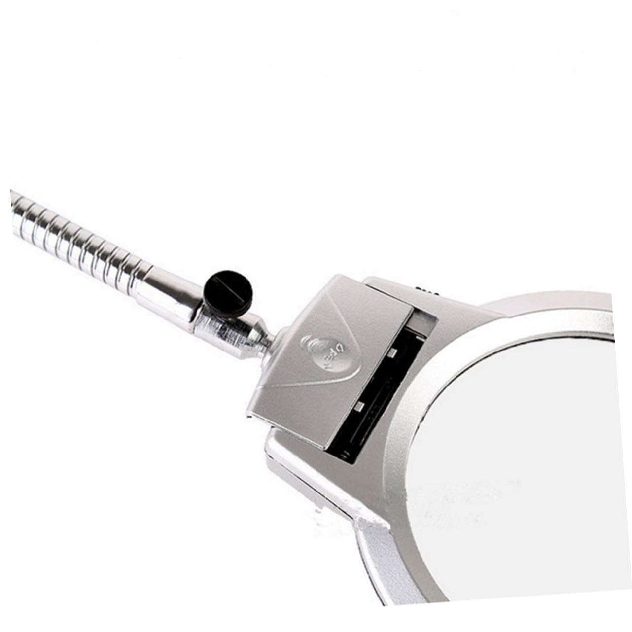 LED Lupenlampe mit Klemme, Flexibler Metall Schwanenhals | Kunststoff und Metall, Positionierbares Licht mit Vergrößerung, für Zuhause und Büro, 2 Batterien