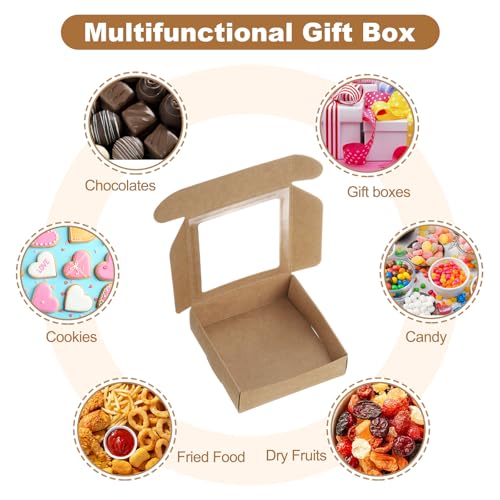 Mini boîtes en papier kraft polyvalentes pour emballage cadeaux invités - 6
