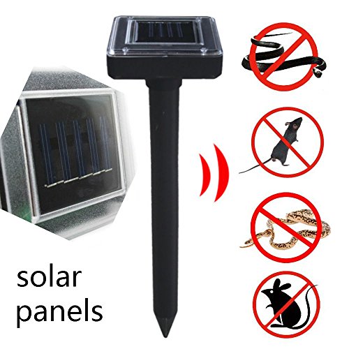 JUNEO TKSTAR Solar Mole Repeller solaire électronique à ultrasons souris à ultrasons Weg Weg von taupes Piège à souris Fourmis et serpent pour Outdoor Garden Yard Parks farmen riz Felder farmen