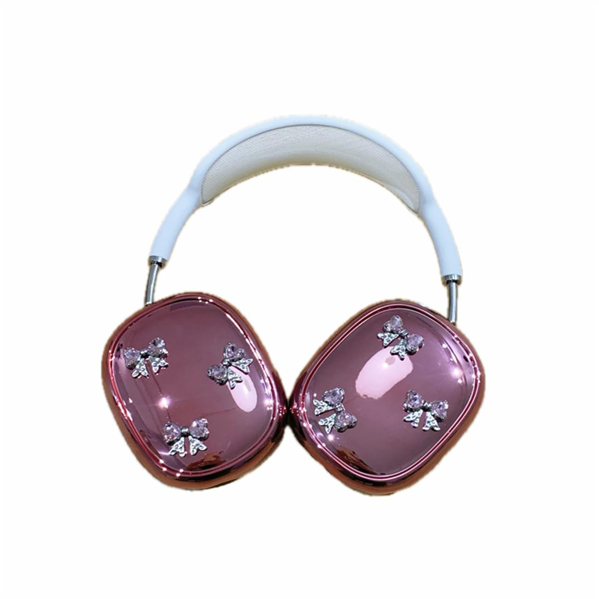 Amazon | AirPods Max用メッキシルバーヘッドホンケース、女の子