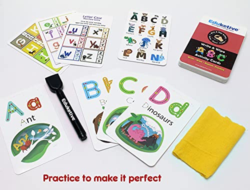 Image of ABC Letters (Pack of 6) Write & Wipe Reusable Activity Educational Game Birthday Return Gift Pack