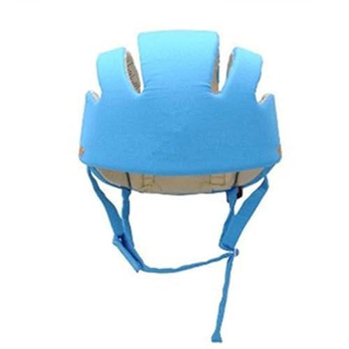 Qiorange - Casco de seguridad ajustable para bebé, protección de la cabeza, sombrero de protección para andar en bicicleta (azul)