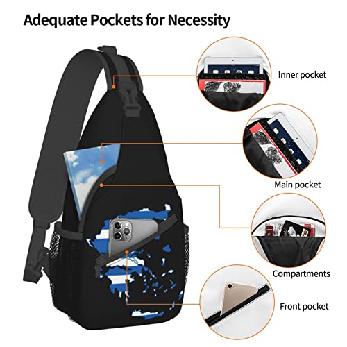 Mochila Unisex Tipo Sling Negra de Moda miniatura 5