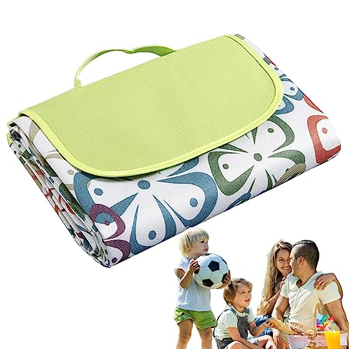 Juzinqu Picknickdecke Wasserdicht | Picknick Decke Faltbar | Sanddichte Outdoor Stranddecke in 3 Größen mit Tragegriff | Tragbare Picknickdecken, Matten für Camping, Reisen, Wandern – Bild 8