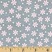 Kaufman Cozy Cotton Flannel Daisy Grey Fabric By The Yard