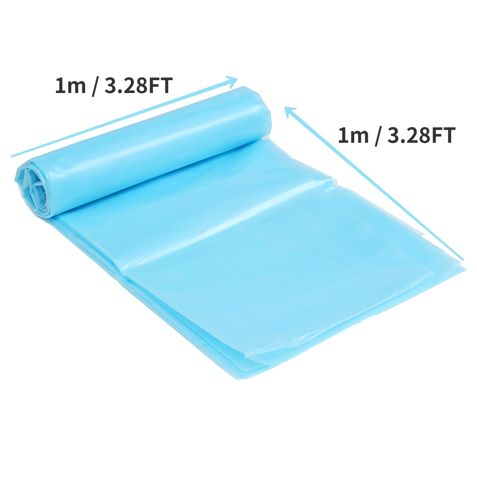 dDanke 1m×1m Blue Greenhouse Film 7.87mil Thick Waterproof Liner for Vegetable Garden Fish Pond Aquaculture Anti Aging